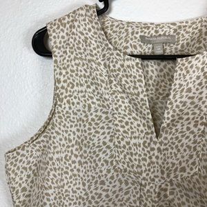 Banana Republic tan white sleeveless tank MP